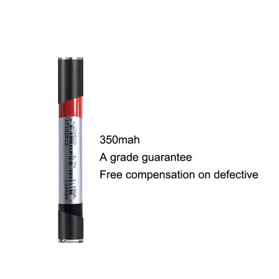 2.6v 3.1v 3.6v 510 Vape Pen Battery White Label Black 350mah Lithium Cell