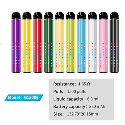 Custom 1500 Puffs Electronic Disposable Smoking Vapor Pen