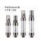 Stainless 1.7mm 510 Thread Ceramic Coil Private Lable Electronic Vape Pen Cartridges